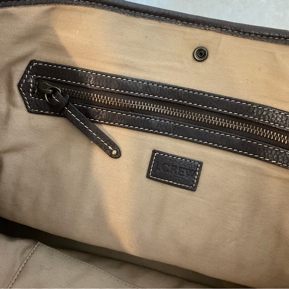 J. Crew Tote leopard print quilted canvas with leather tassel accents - Picture 10 of 16